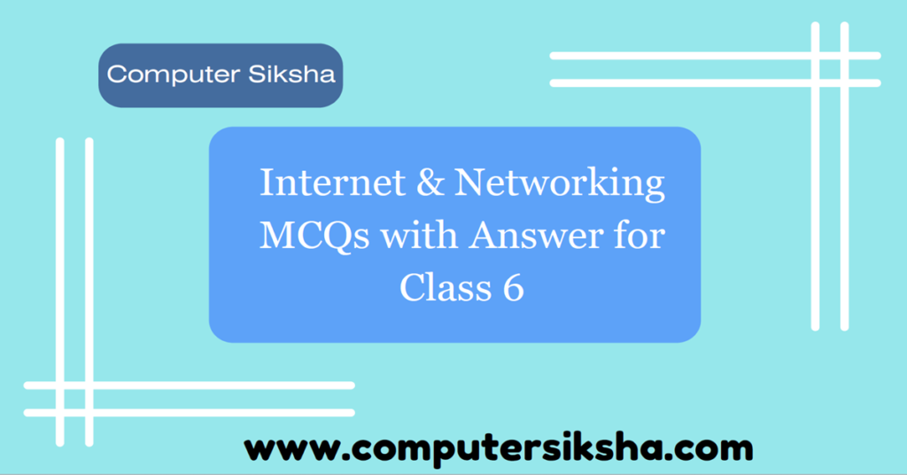 Internet and Networking MCQs with Answers for Class 6